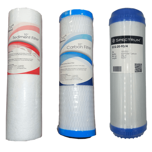 Premium 3 Set of Filters for RO systems 10"