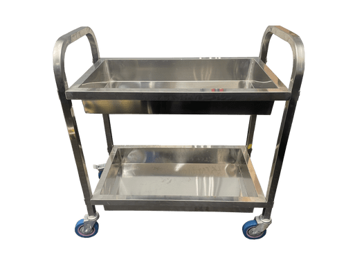Stainless Steel Deep Tray Service Cart (Small)