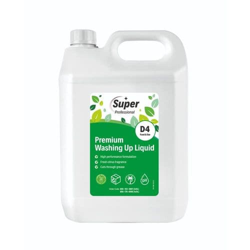 Super Premium Green Detergent Washing Up Liquid D4 5L