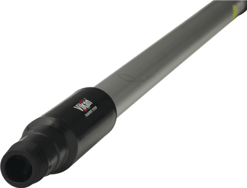 Vikan Aluminium Handle, waterfed, Ø31 mm, 1565 mm, Black