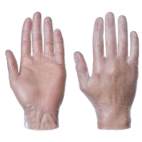 Vinyl Powder Free Clear Disposable Gloves