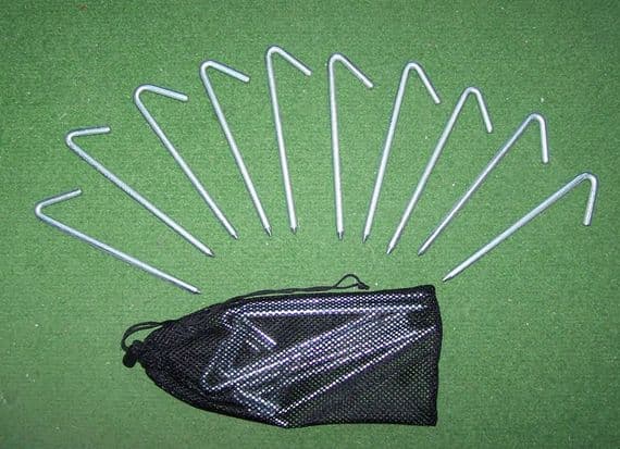 Goal net ground pegs in steel (pack of twenty)  - Heavy duty version