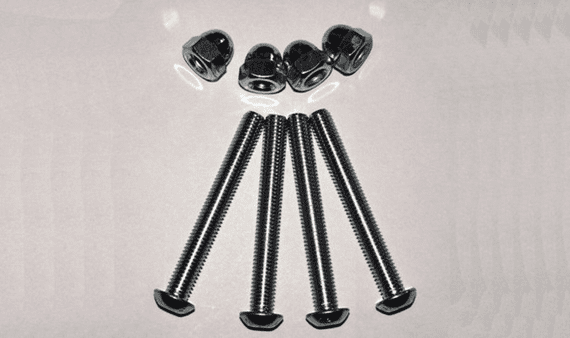 M8 SOCKET DOME SCREW AND HEX DOME NUT  50mm LONG    (pack of 4)