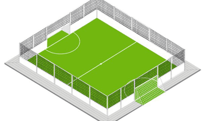 Portable Mini Soccer Arena - High Level with surround net