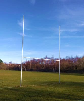 Youth Rugby Post 5.6m high x 4.6m wide - Aluminium fixed position single section version