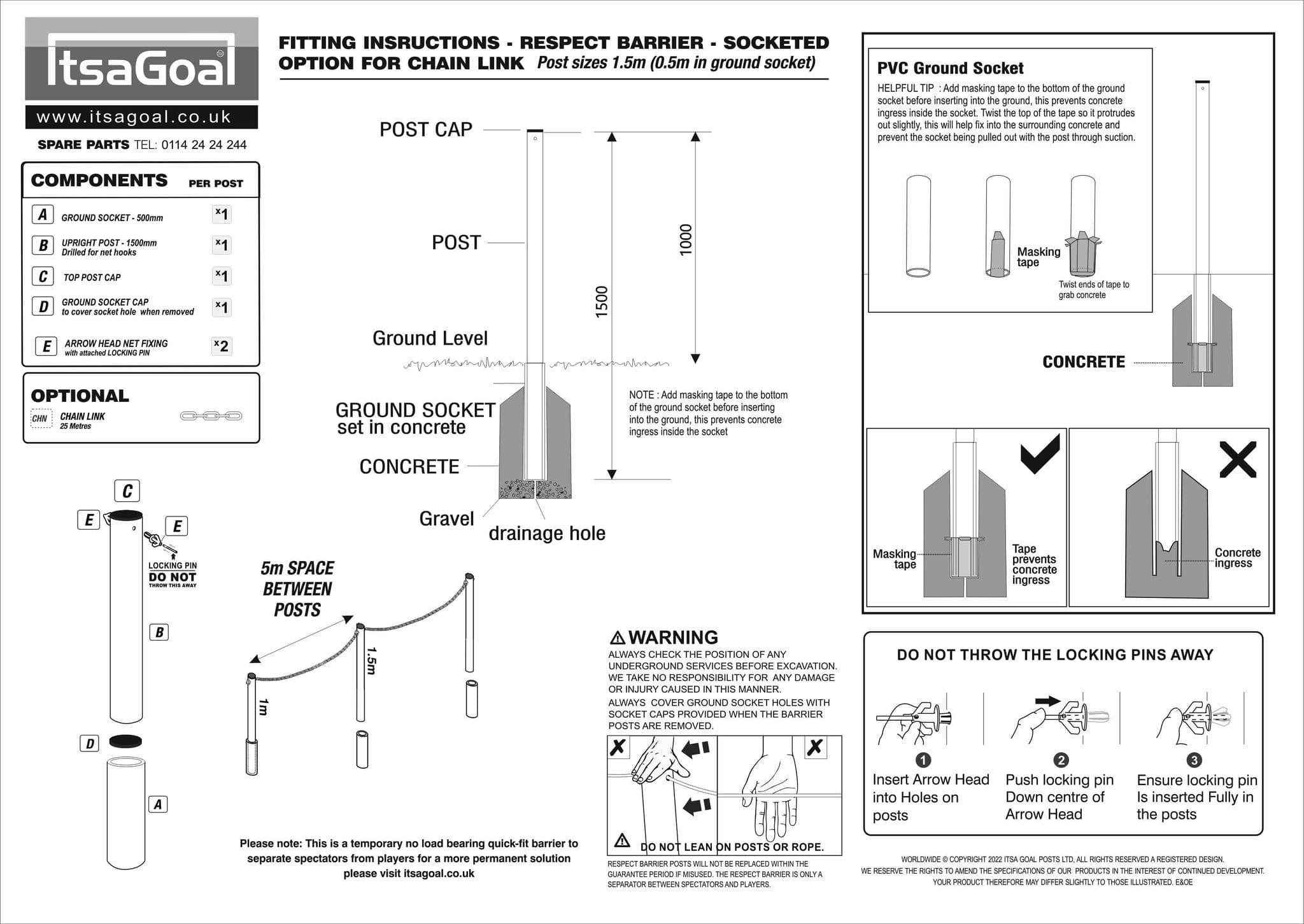 pitch barriers that can be removed
