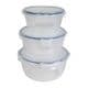 LOCK & LOCK, Set of 3 re-useable food bowls HSM946S1