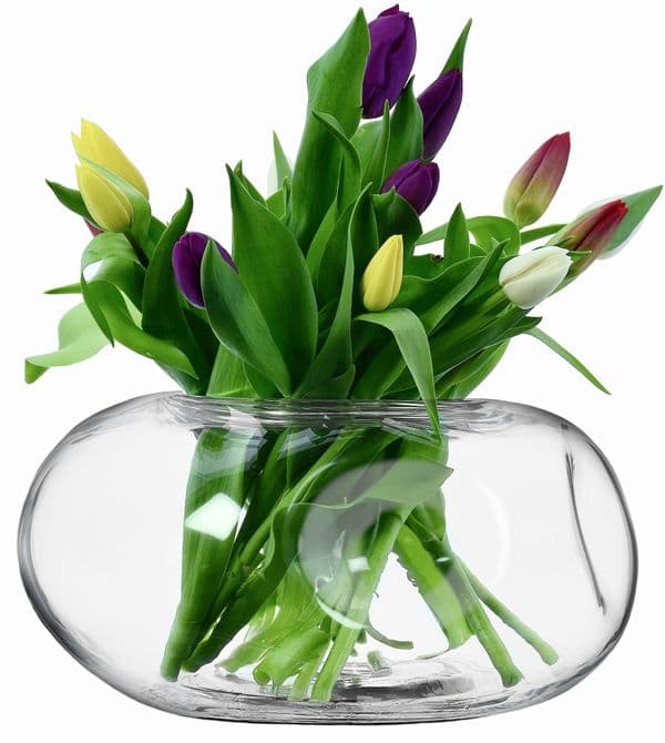 Artisan Glass Dimpled Vase 13cm, Solavia Glassware Flower Décor