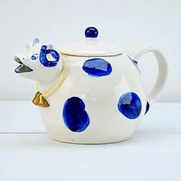 Ceramic Spotty Cow Teapot-Sale-Solavia Glassware Seconds Sale