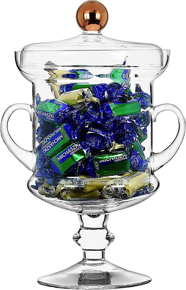 Copper Glass Trophy Jar 24.5cm Bonbons, Apothecary style, Solavia