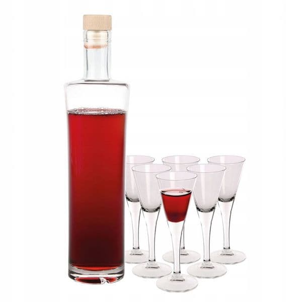 Cordial Bottle Set 750ml , Solavia Glassware Bottles for Homemade Liqueur