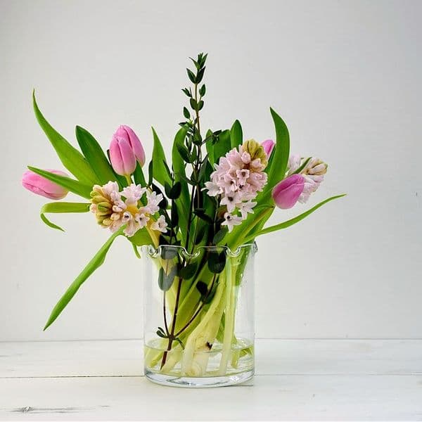 Cylinder Vase Pinched 15cm,  Solavia Glassware
