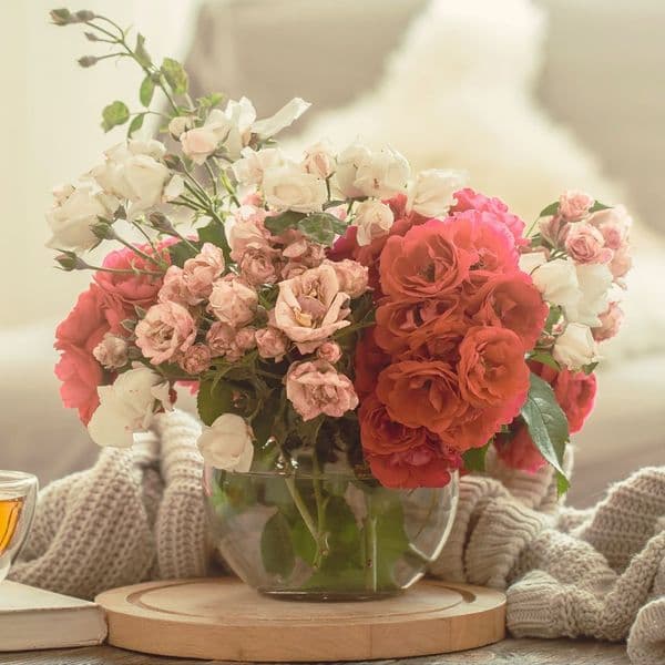 Fish Bowl Flower Vase 19cm, Solavia Glassware Home Flower Arrangements