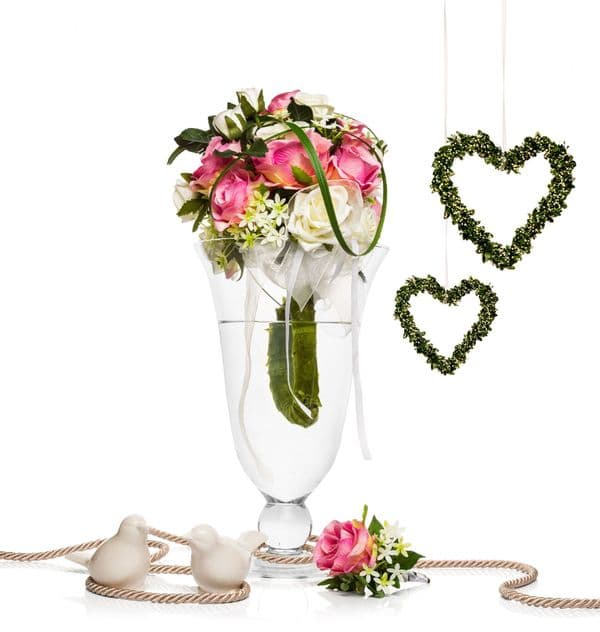 Glass Bell Flower Vase 30cm , Solavia Glassware