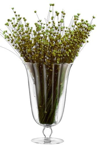 Glass Bell Vase 25cm Optic Pleat