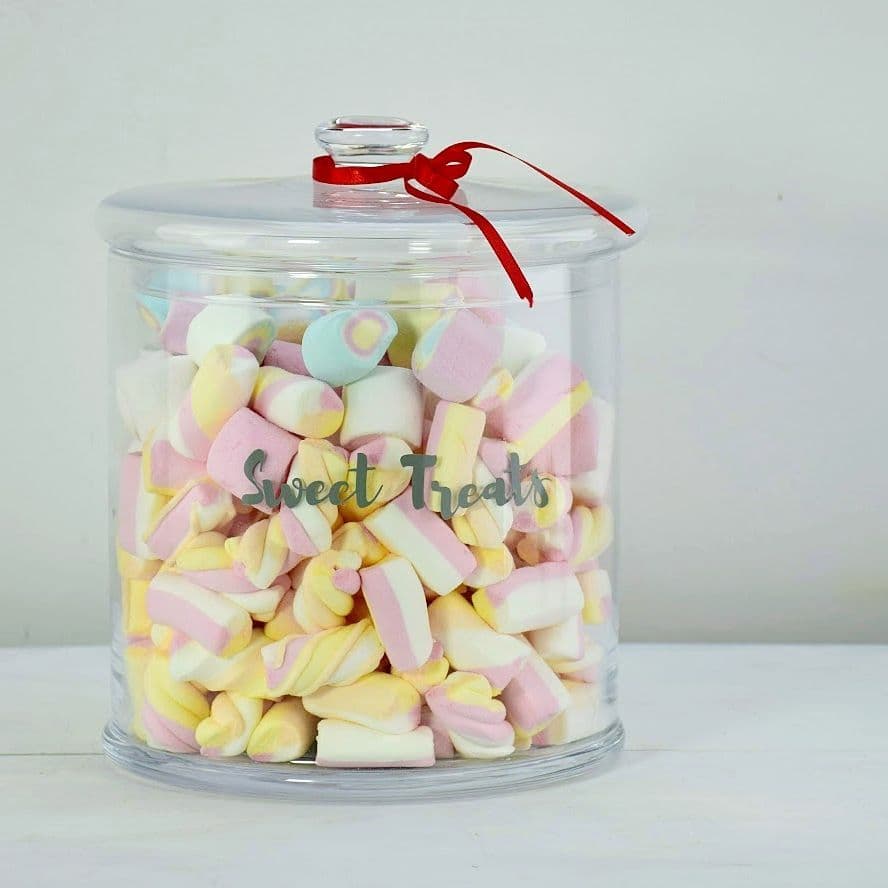 Glass Bonbon Jar & Lid 25cm Glass jars for the kitchen by Solavia
