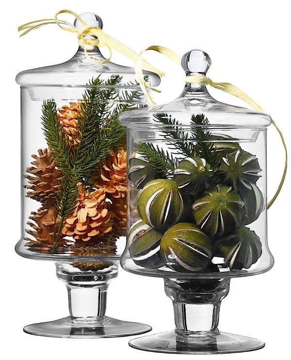 Glass BonBon Jar Set of 2 – Housewarming and home Gifts by Solavia