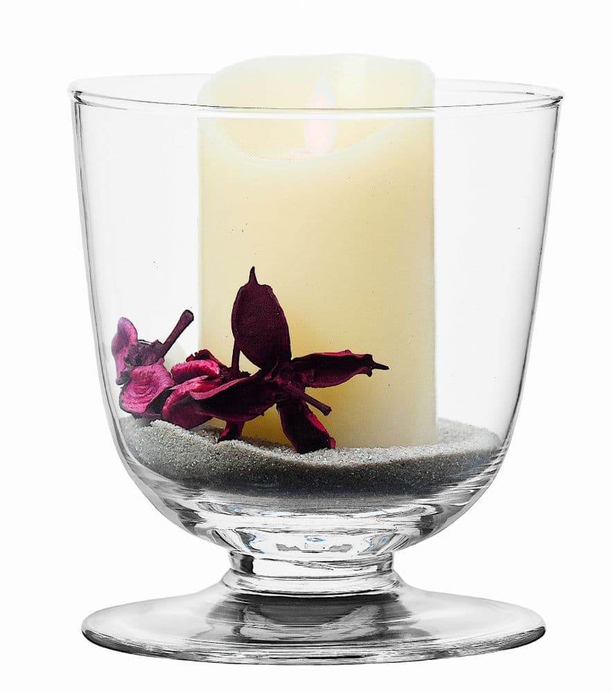 Glass Candle Holder Lamp 16cm Stylish Gifts for Spring by Solavia