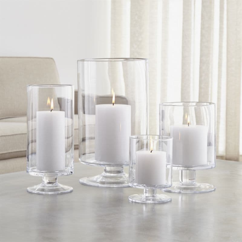 Glass Cylinder Candle Holder Set of 3 Housewarming Gifts by Solavia