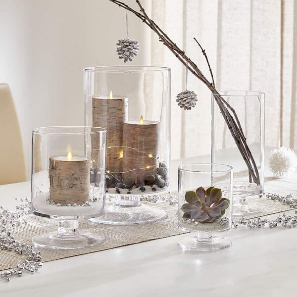 Glass Cylinder Candle Holder Set of 3   – Housewarming Gifts by Solavia
