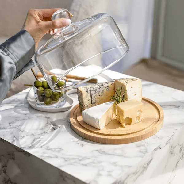 Glass Dome Cover H16cm , Solavia Glassware Cheese Covers