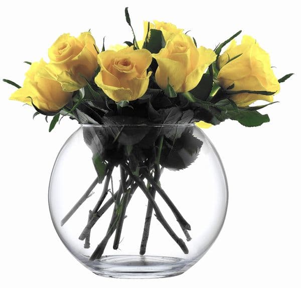 Glass Vase Round 16cm, Solavia Glassware Home Decorating Ideas