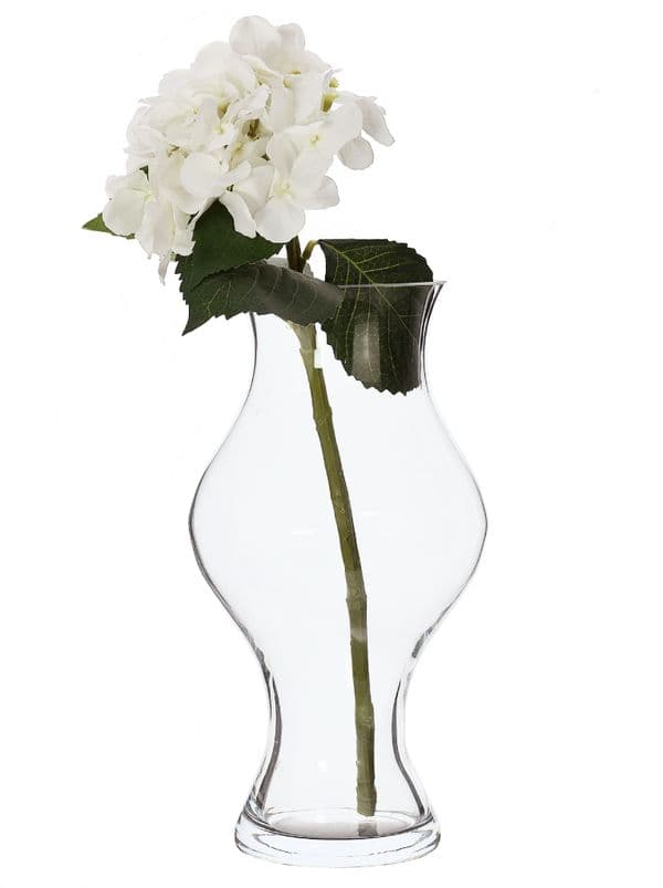 Glass Flower Curvy Vase 35cm, Solavia Glassware