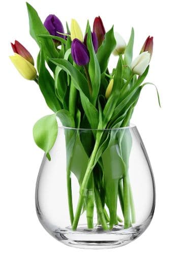 Glass Flower Vase Robin 18cm