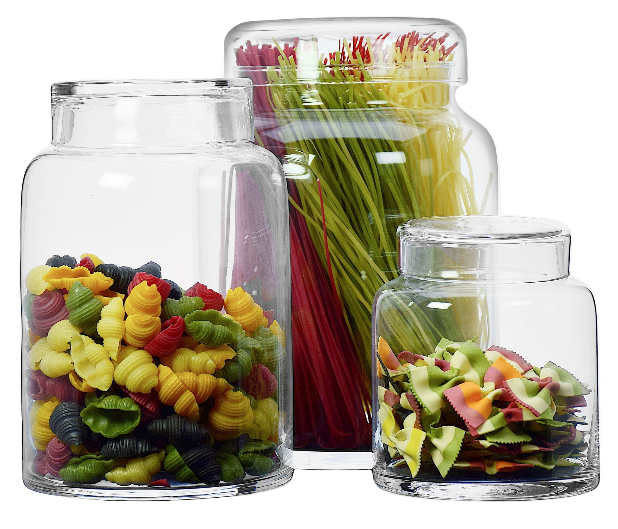 Clear Glass Jar Set of 3 Mother's Day Gift Ideas by Solavia Glassware