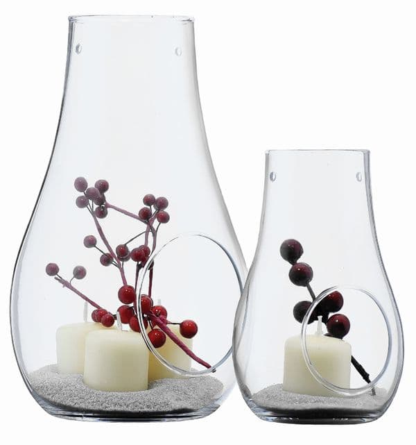 Glass Open Candle Holder Set of 2 – Terrarium Container - Solavia