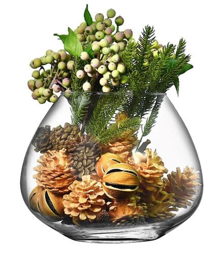 Glass Oval Vase 20cm