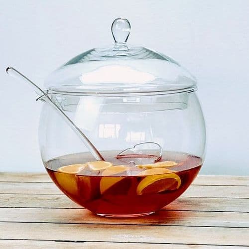 Glass Punch Bowl & Ladle 4.5L, Solavia Glassware party pieces