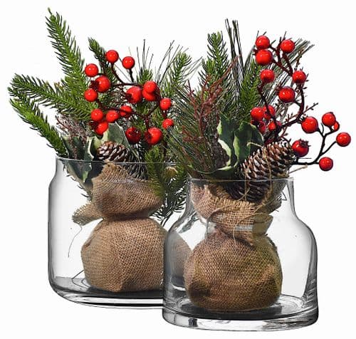 Glass Round Bowl Set -2 Piece