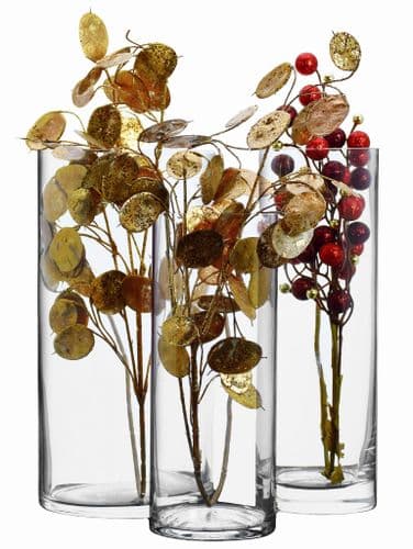 Glass Tall Cylinder Vase Set Of 3