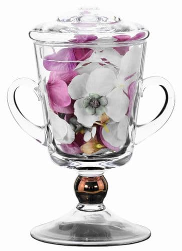 Glass Trophy Jar 22cm Copper Gold