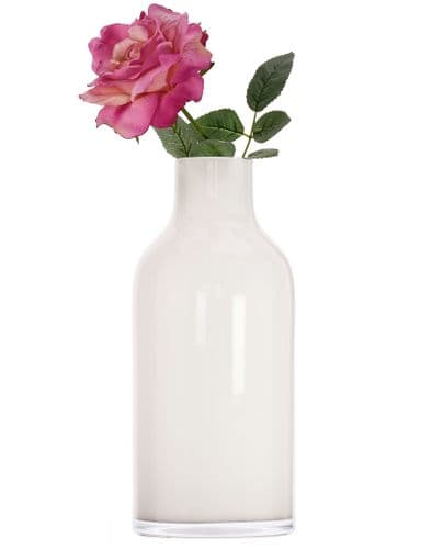 Glass Vase 35cm White