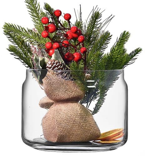 Glass Wide Vase 17cm