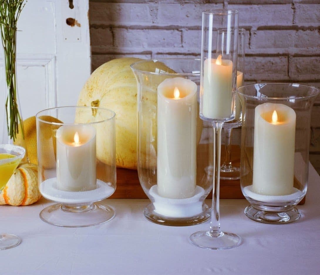 Large Candle Holder Lamp 28cm Solavia Glassware Cosy Dining Room