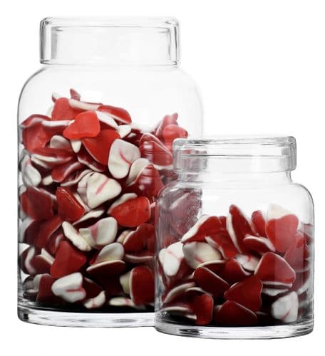 Large Sweet Glass Jar Set of 2