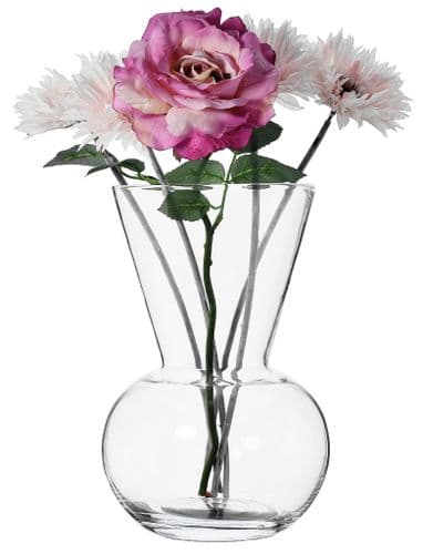 Large Wide Glass Posy Vase 30cm