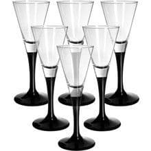 Liqueur Glasses Black Stem 50ml | Solavia Fine Glassware