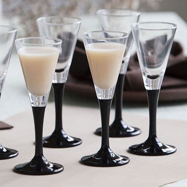 Liqueur Glasses Black Stem 50ml | Solavia Fine Glassware