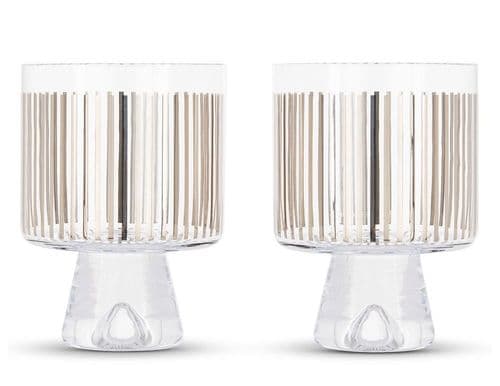 Platinum Stripe Tumbler Set Of 2