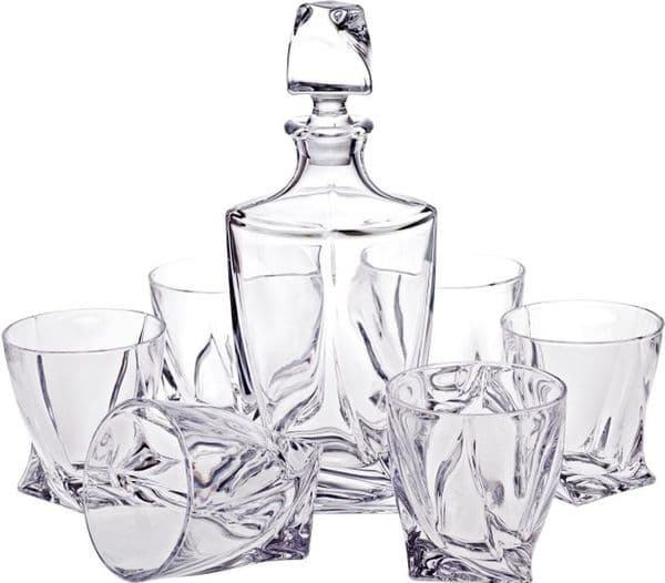 Quadro Decanter 850ml & 6 Debbie | Solavia Fine Glassware