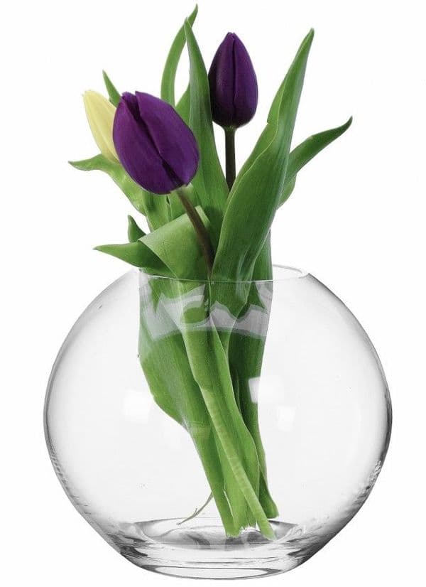 Round Flower Vase 15cm-Solavia Glassware Flower Ideas Vase