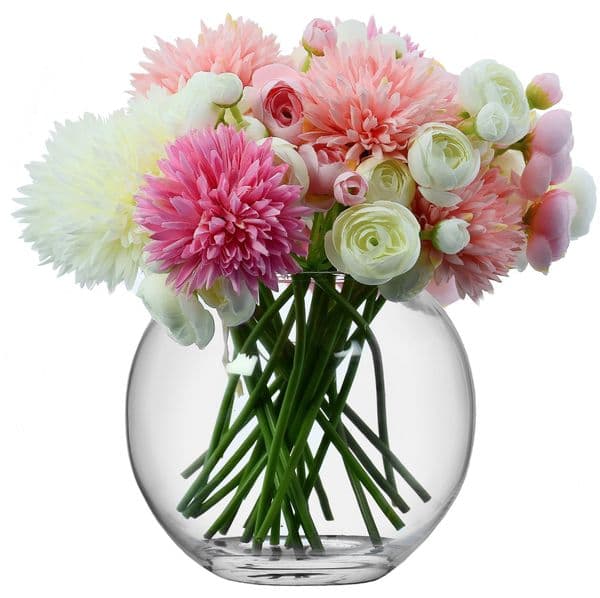 Round Flower Vase 15cm-Solavia Glassware Flower Ideas Vase