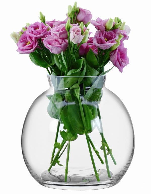 Round Posy Glass Vase 23cm, Solavia Glassware Home Giftware