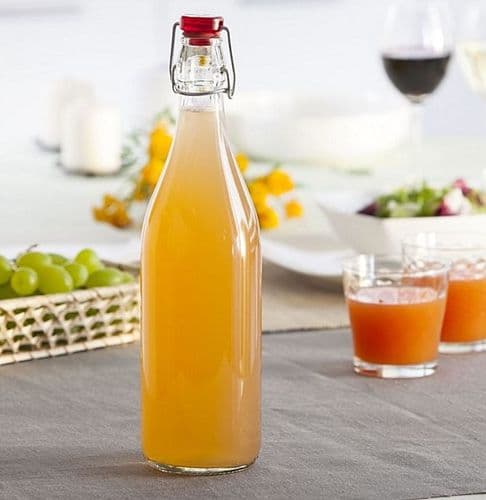 Swing Top Bottle 1L Clear