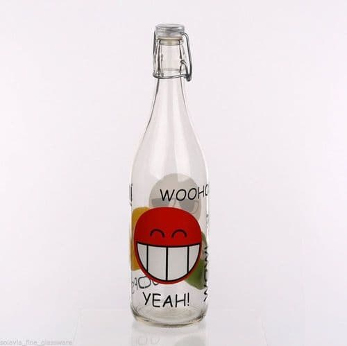 Swing Top Bottle 1L Happy