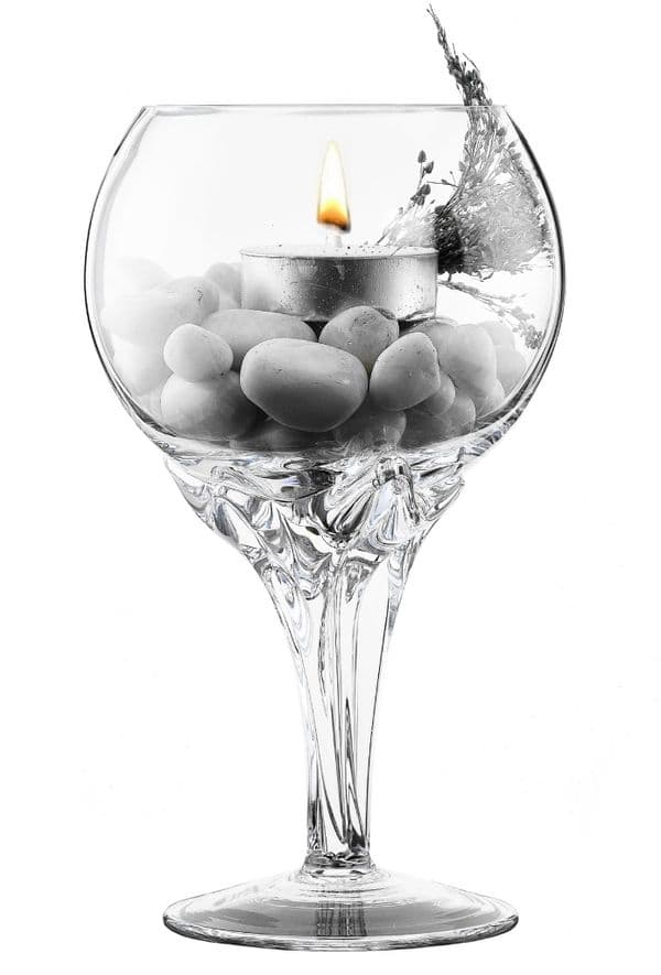 Tall Candle Holder 25cm, Solavia Glassware Home Décor